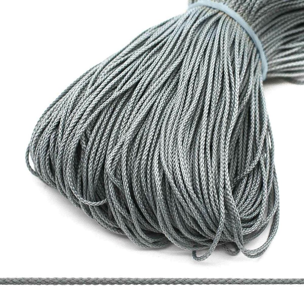 Шнур плетеный 1.5 мм / 100 метров, 012 серый