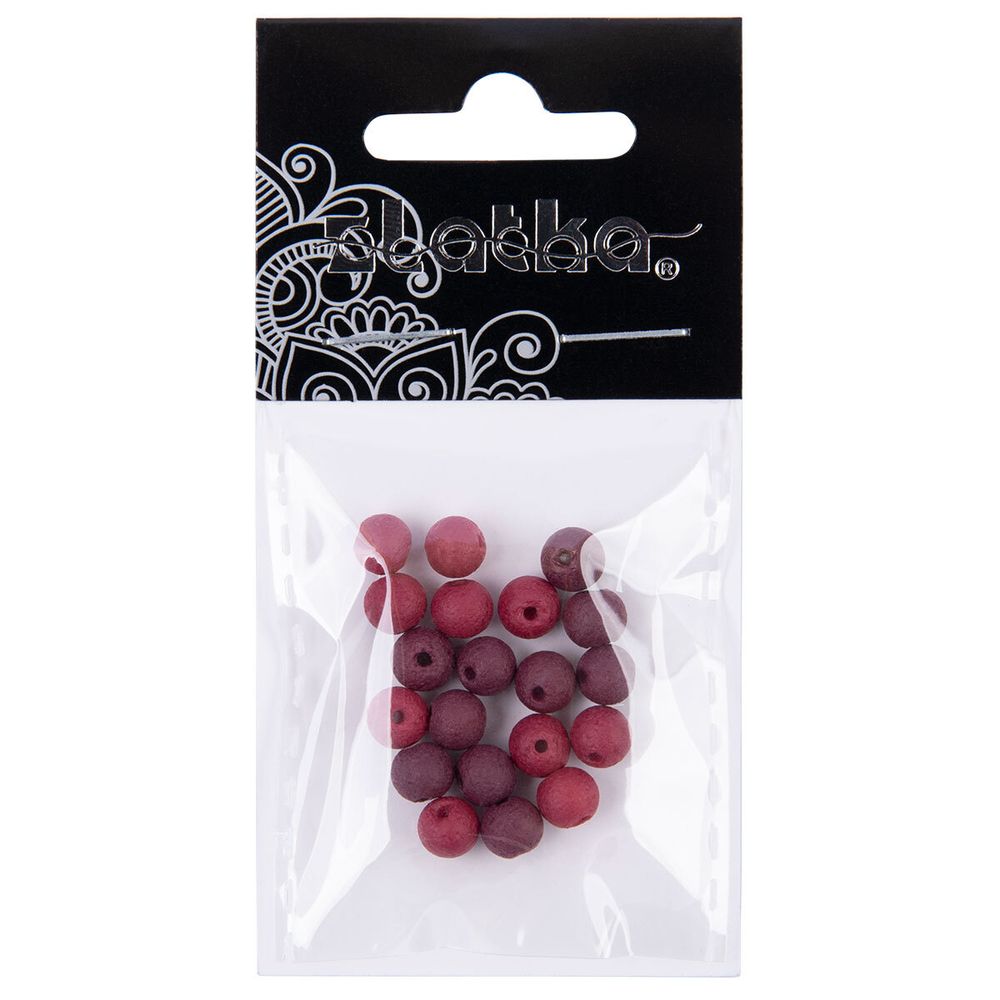 Бусины стекло ⌀6 мм, 100 шт (5х20 шт), №04 ассорти, Zlatka LVBD-01