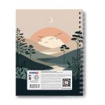 Тетрадь общая с твердой обложкой, матовая ламинация A5 80 л. на гребне 65 г/м², белизна 100% 4 шт клетка, 01567 Встречаем рассвет, Светоч Т214