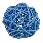 Шары декоративные из ротанга 7 см, 6 шт, №13 синий, Blumentag BRF-7