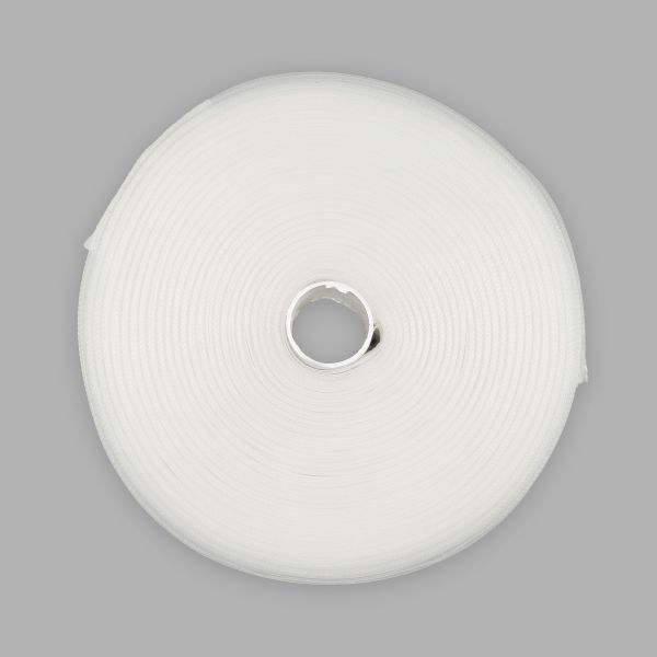 Лента (тесьма) шторная: сборка бантовая (1:2.7) 40 мм / 50 метров, (1 ряд петель, 2 шнура), прозрачный, 0С795ПЭ-Р8275