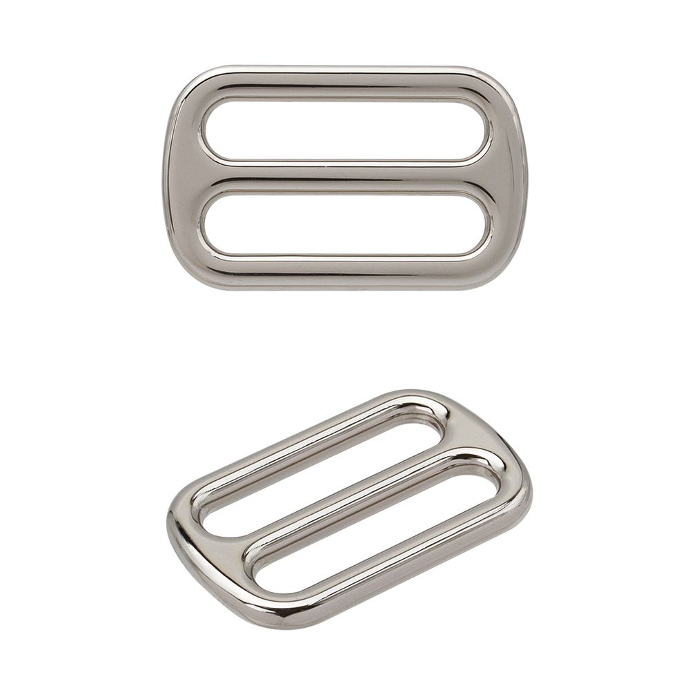 Пряжка регулировочная металл литая 20.0 мм (26х16мм), никель, МВ2342, 6 шт