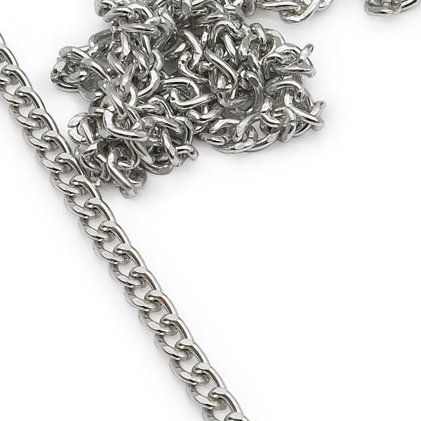 Цепь алюминиевая 5,8х4,5 мм, 10 м, никель