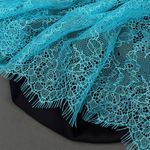 Кружево шантильи (реснички) диз. A88 шир.170мм цв.F274 яркая бирюза, 3 метра, Kruzhevo