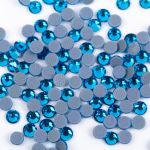 Стразы клеевые акрил 3-3.2 мм, 1х144 шт, SS12 017 т.голубой (capri blue), Zlatka RS/144