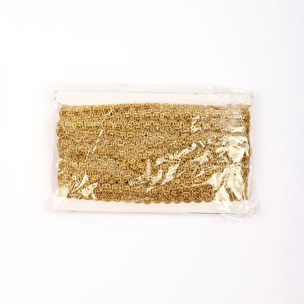 Тесьма отделочная 12 мм / 13.71 метров, TBY 905 цв.золото