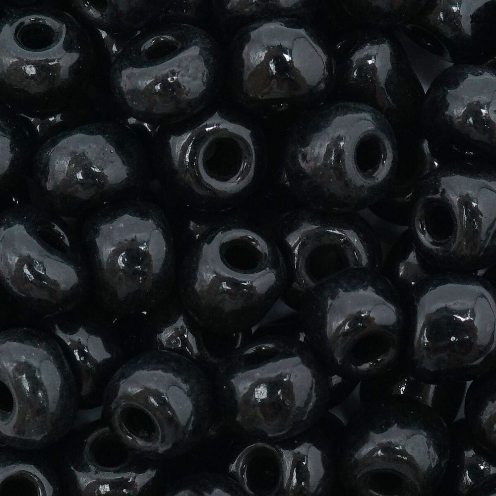 Бисер Astra&Craft 6/0 (4.1 мм), 150 г (10х15 г), цв. 49 черный/непрозрачный