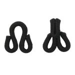 Крючки пришивные в оплетке 10х25 мм, цв.черный, 100 шт