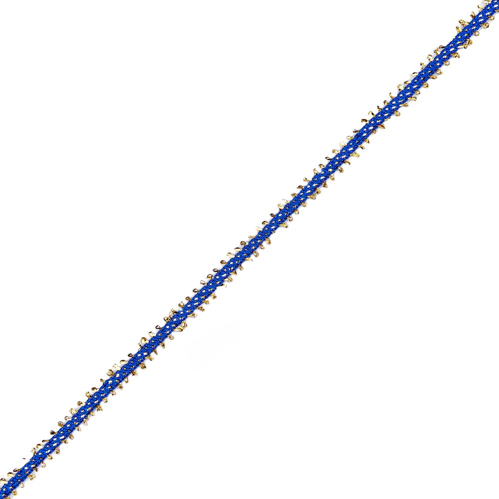 Шнур отделочный плетеный ⌀6.0 мм / 30 метров, василек, С757Г7