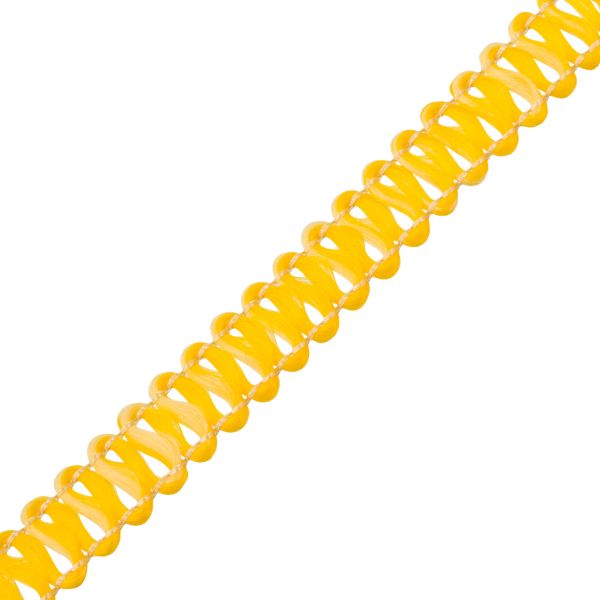 Тесьма отделочная 6 мм / 25 метров, вязаная, рис 9166, желтый, С3702Г17