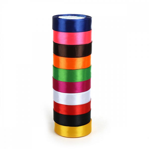 Лента атласная 1-сторонняя 25.0 мм / 10 шт по 22.5±1 метра, набор Микс2, Magic4Hobby