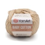 Пряжа YarnArt (ЯрнАрт) Baby Cotton / уп.10 мот. по 50 г, 165м, 405 светло-карамельный