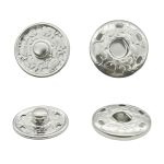 Кнопка пришивная металл ⌀25.0 мм, никель, 4 шт, КПР1