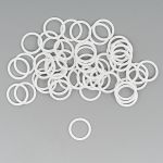 Кольца для бюстгальтера металл ⌀12.0 мм, 50 шт, белый
