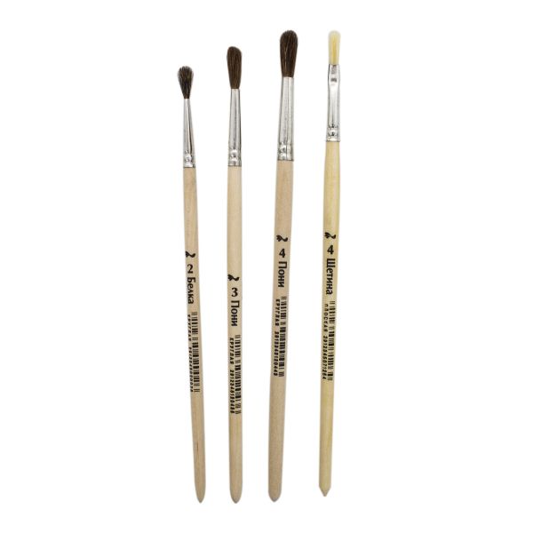 Набор 4 кистей Мельница