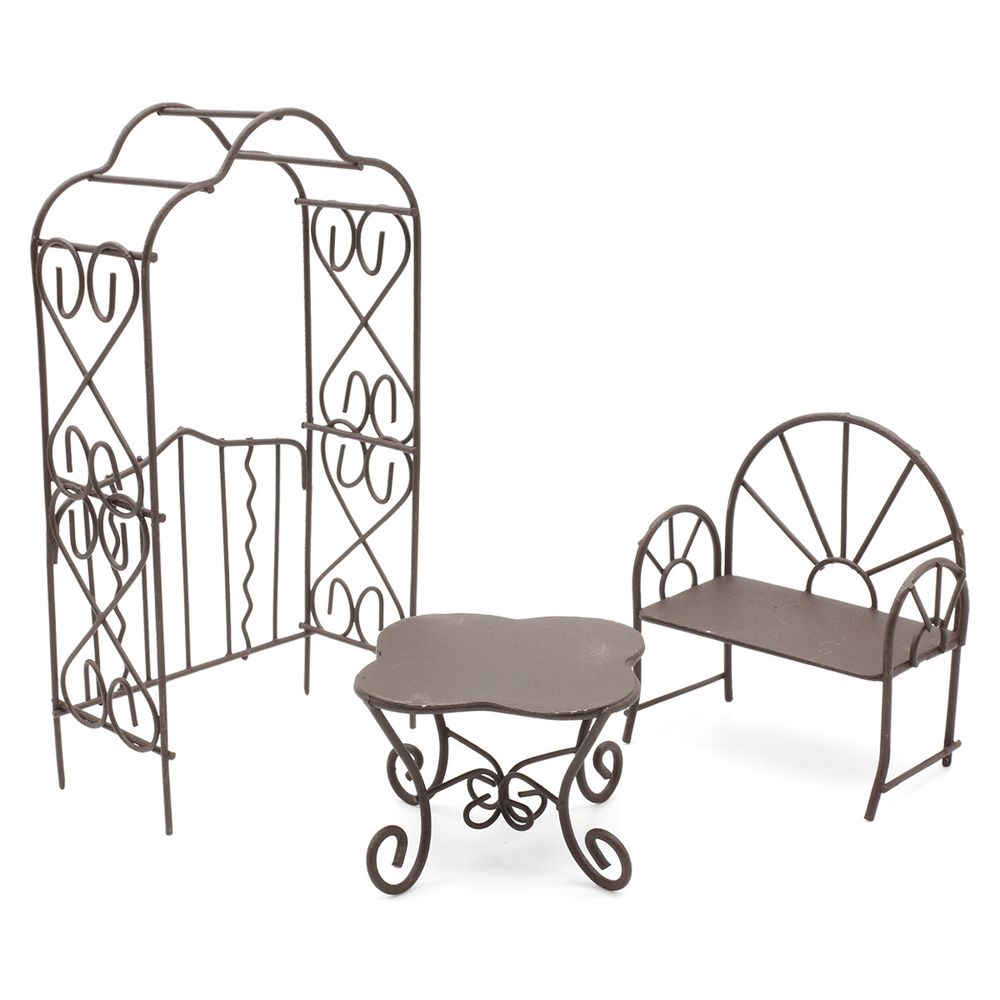 Мебель для куклы, 3 предмета (стол, скамейка, арка), Astra&amp;Craft