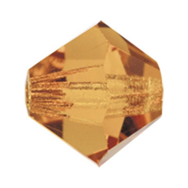 Бусины стекло 3.6х4 мм, 24 шт, св.табачный (lt.colorado topaz 10330), Preciosa 451-69-302