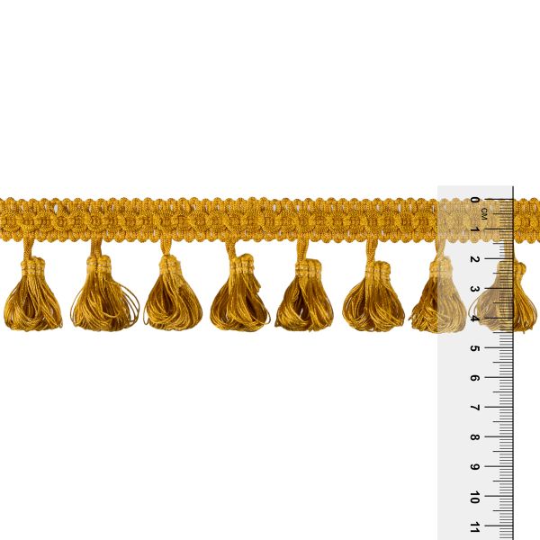 Бахрома отделочная 45.0 мм / 10 метров, с кистями, 188 св.охра, Gamma 555
