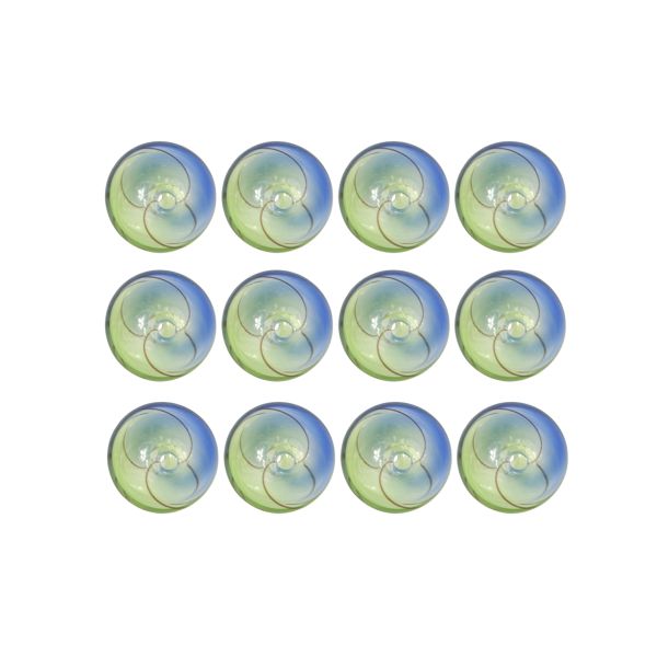 Бусины стекло 12х15 мм, 12 шт, №06 зеленый/голубой, Zlatka DBS-01