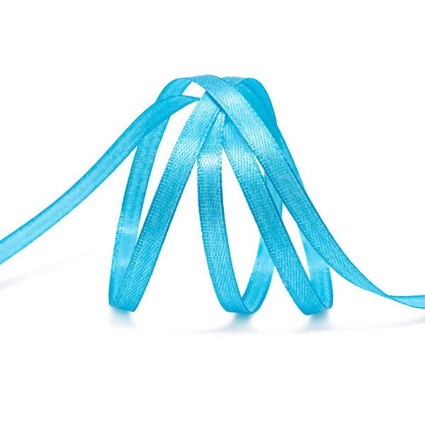 Лента атласная 1-сторонняя 6.0 мм / 22.86±1 метров, 136 ярко-голубой, Globus