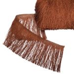 Бахрома отделочная широкая 120.0 мм / 25 метров, нитяная, 236 шоколадный, 0390-0310