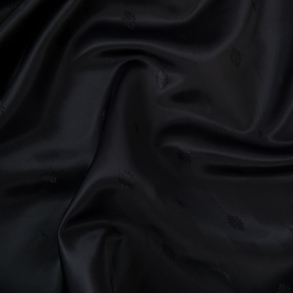 Ткань подкладочная (таффета) с рисунком 96 г/м², 100х145 см, 023 чёрный, Gamma JTR
