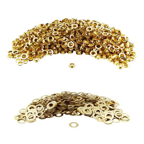 Люверсы металл ⌀13.0 мм (внутр.), h7 мм (внутр.), №28, металл, New Star, золото, уп≈1000 шт