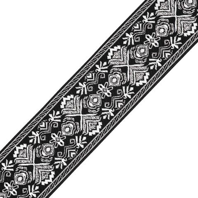 Лента (тесьма) жаккардовая 50.0 мм / 7.32 метра, серебро, 402088