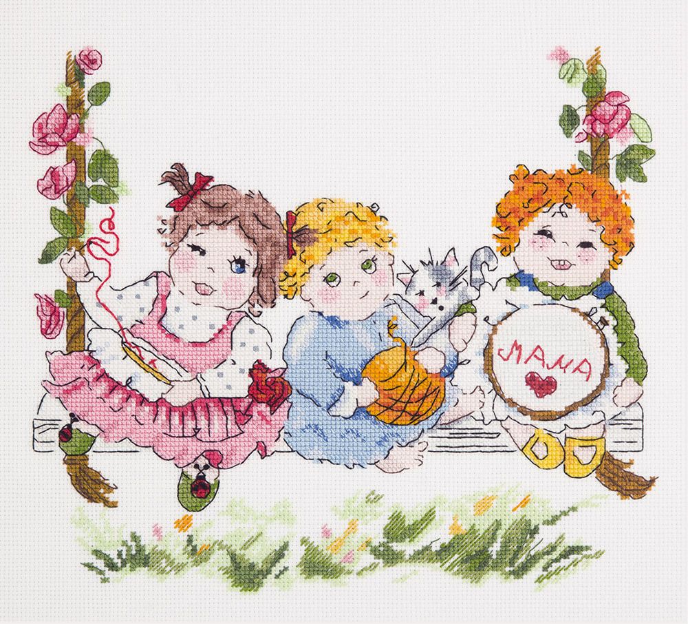 Набор для вышивания нитками Panna, Буду мамой, 23х20 см
