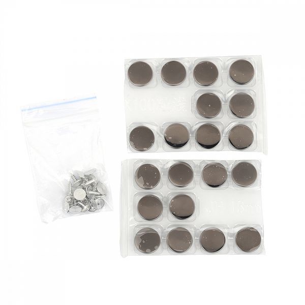 Пуговицы джинсовые ⌀18 мм, фиксированная ножка, металл, TBY-1357 черный никель уп.20 шт