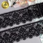 Кружево шантильи (реснички) 100 мм, диз. 226, цв.2 черный уп. 15 м, по 3 м, Kruzhevo