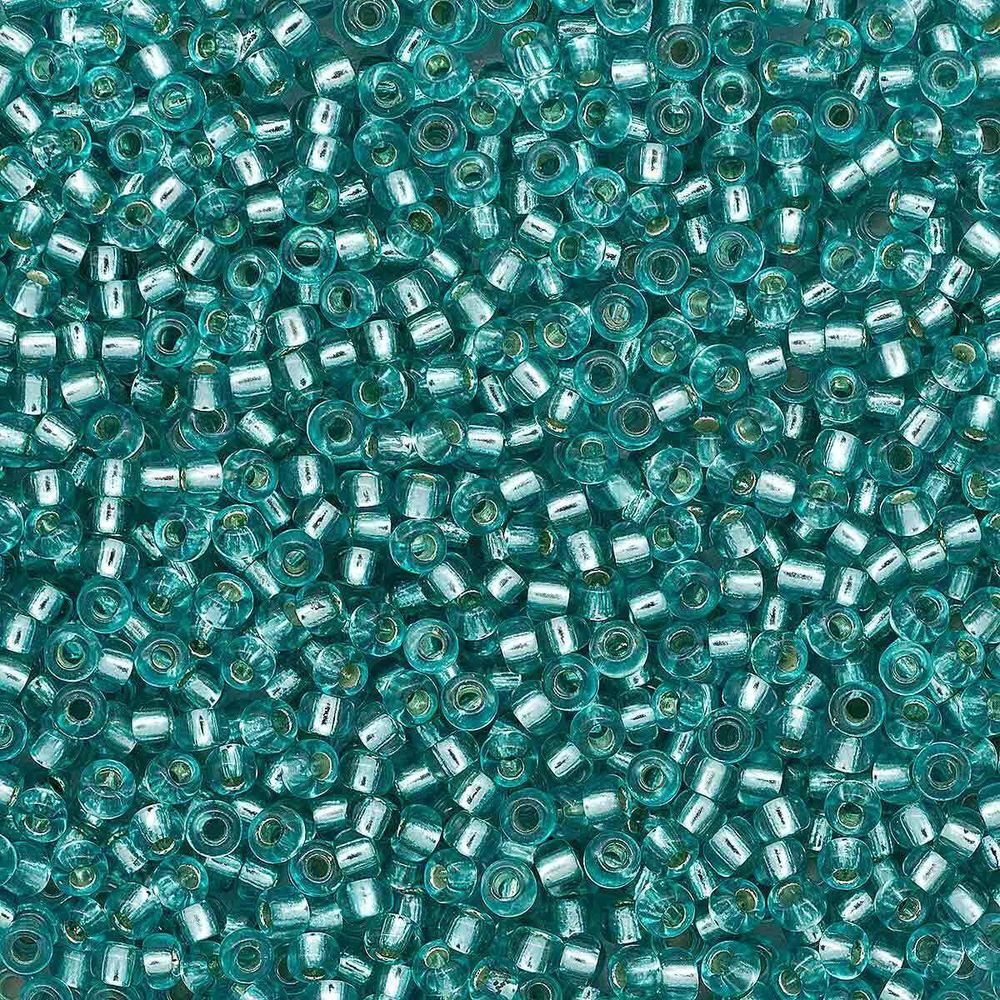 Бисер Preciosa прозрачный, серебряный центр 10/0 (2.3 мм), 100 г (5х20 г), цв. 08258