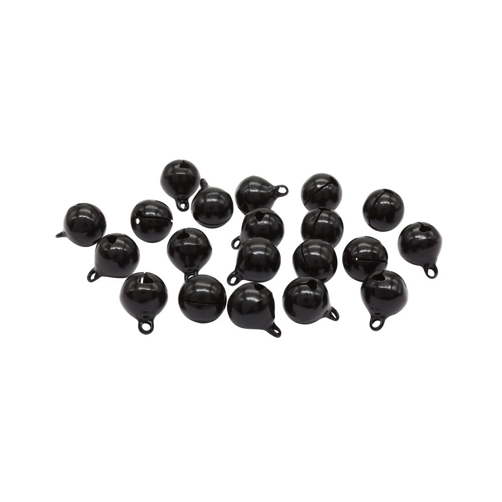 Бубенчики 12 мм, 20 шт, черные