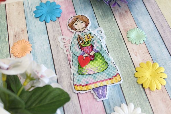 Набор для вышивания нитками МП Студия (Жар-птица), Ангел лета, 13х6 см