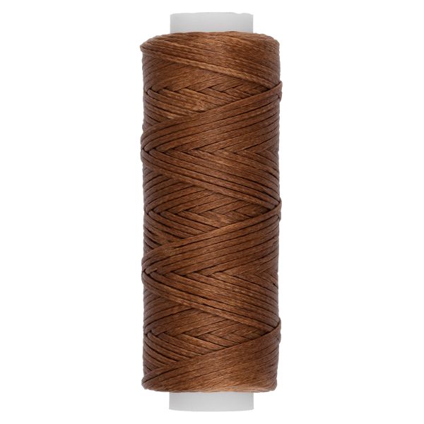Нитки вощеные для кожи, плоские 0.8 мм, 003 коричневый, LC-001 Промысел