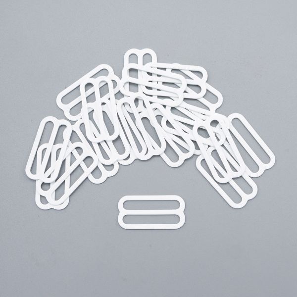 Рамки-регуляторы для бюстгальтера металл 19.0 мм, 20 шт, цв.001 белый, 27705