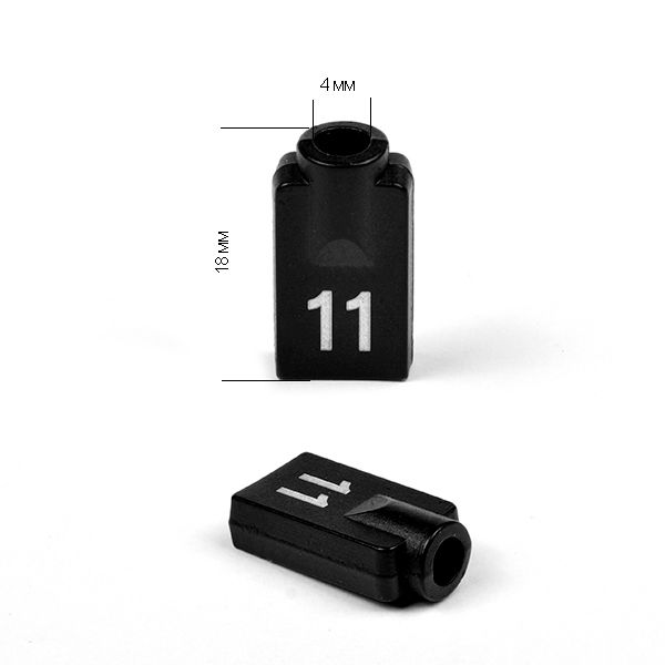 Наконечник для шнура металл TC07 отв.4 мм, цв.черный уп. 50 шт