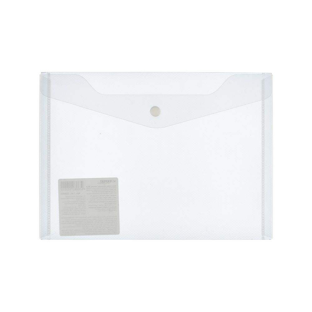 Папка-конверт с кнопкой A5 180 мкм диагональ 10 шт, прозрачный 2205411, Expert Complete
