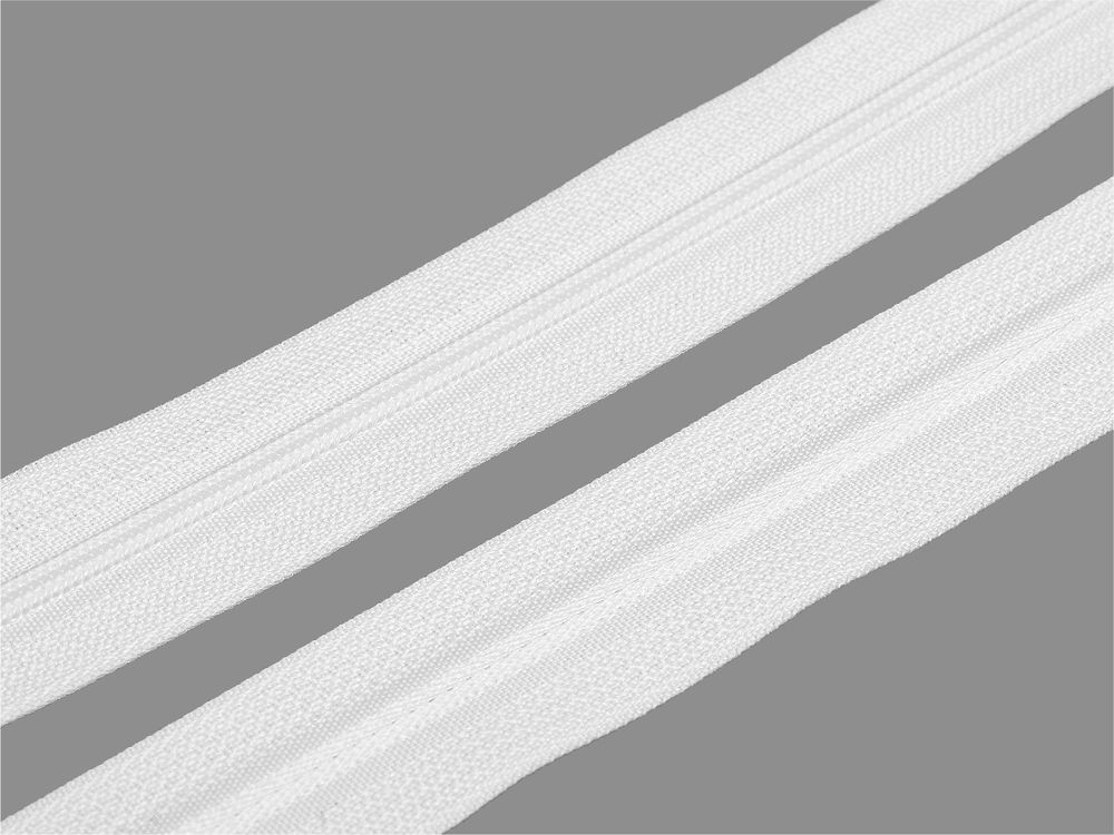 Молния рулонная витая (спираль) Т3 (3 мм) УСИЛЕННАЯ, НА БОБИНЕ, S-501 белая (цв.SBS) / кор. 1200 метров