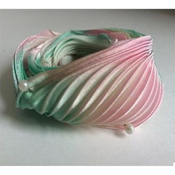 Лента декоративная 120.0 мм / 20 см, 105e св.зеленый/сиреневый, Floranta Shibori