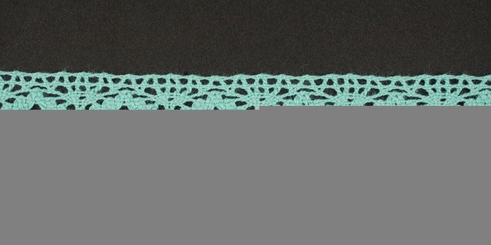Кружево вязаное (тесьма) 25 мм, цв.мятный, Alfa, 25 метров, AF-196-075