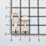 Крючки пришивные декоративные 36х10 мм, золото, 6 шт