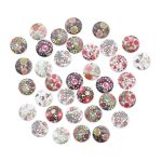 Украшения декоративные пуговицы деревянные Цветы №5, 18 мм, 100 шт