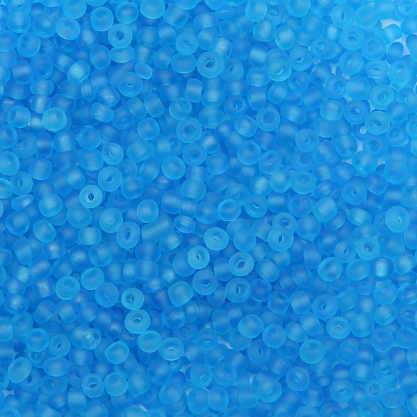 Бисер Astra&Craft 11/0 (2.1 мм), 200 г (10х20 г), цв. М3В темно-голубой/прозрачный, матовый