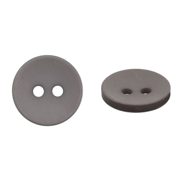 Пуговица 2 прокола 24L=15 мм, Gray, серый, NE188, 36 шт
