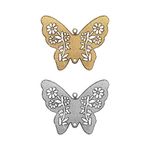 Филигранные элементы для бижутерии 2.7 см, бабочка, 4 шт, золото, Zlatka FDP-007