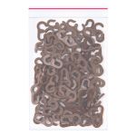 Крючки шторные для карниза на кольцо, 100 шт, /РП/ 02 коричневый, Blitz LF-300