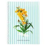 Тетрадь Flowers A4 80 л. на гребне 60 г/м², 4 шт, клетка, SVT 800421 02 голубой, Светоч