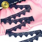 Кружево гипюр (плетёное) 26 мм, 0798 цв.F330 т.синий уп.27м, Kruzhevo