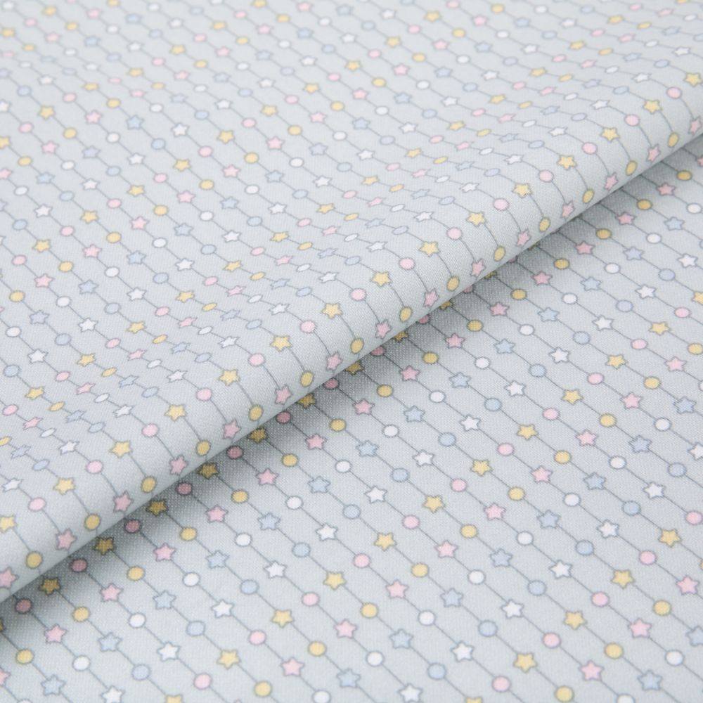 Ткань для пэчворка Peppy Молочные сны фланель, рулон 112 см / 5 метров, МС-15 серый, Peppy